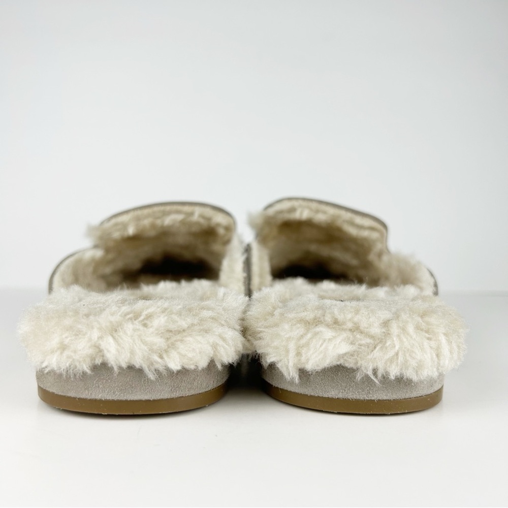 Birdies The Phoebe Suede Gray Moleskin Soft Cozy Comfy Slides Mules - Picture 5 of 13